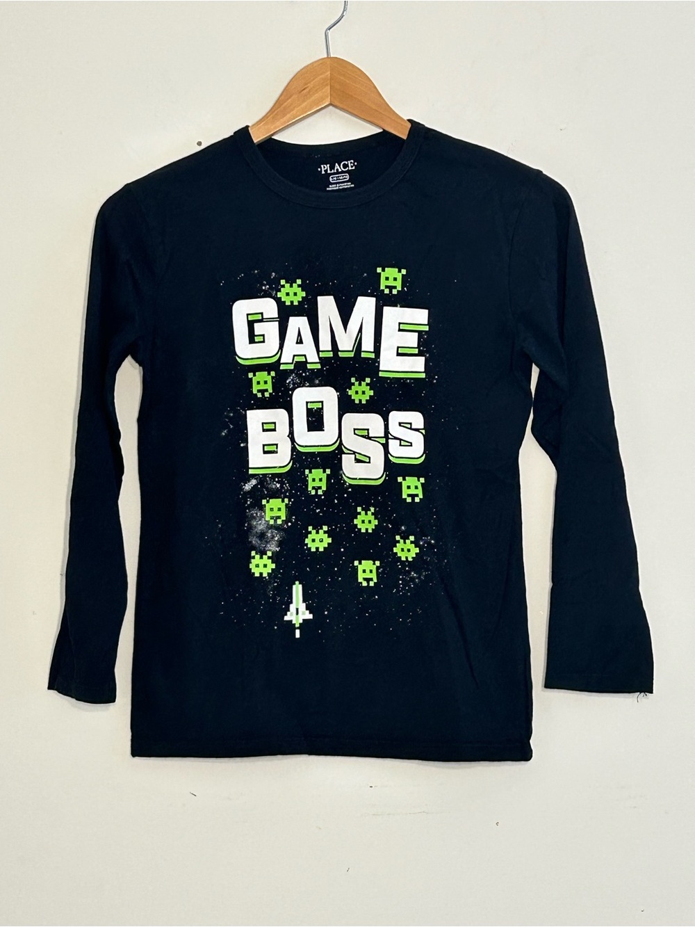 The Children’s Place Game Boss Long Sleeve Graphic Tee Boys Size M (7/8)